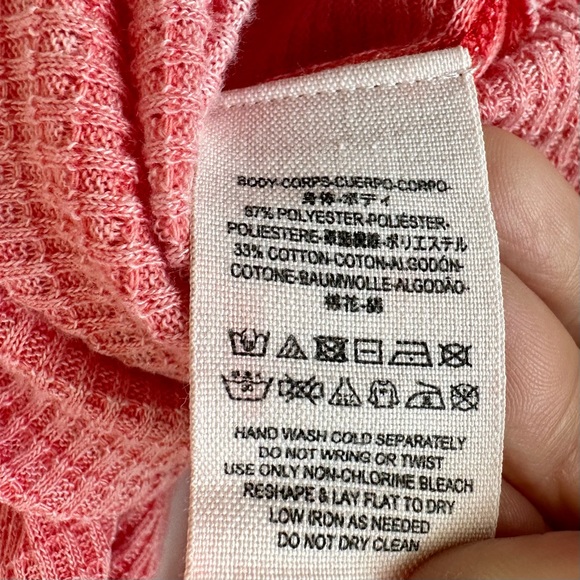 FREE PEOPLE KAI HENLEY BABY DOLL LONG SLEEVE RED SIZE SMALL - Picture 14 of 14